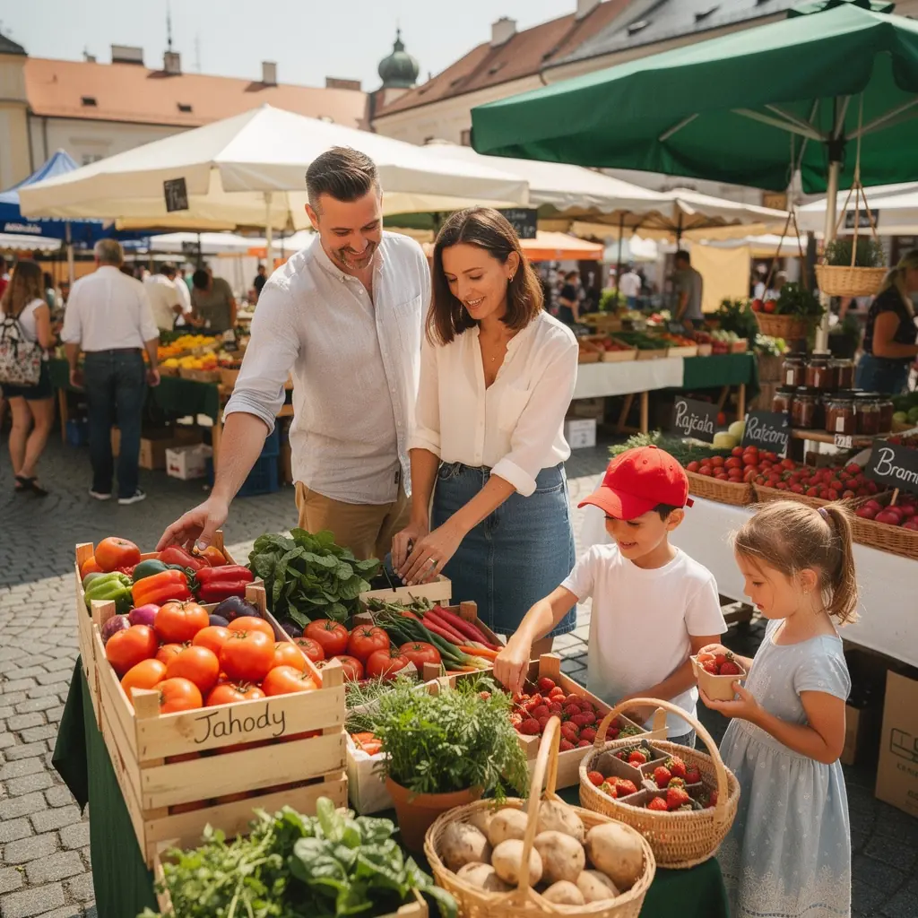 Rodina pЕ™ipravuje spoleДЌnД› veДЌeЕ™i v kuchyni plnГ© ingrediencГ­.