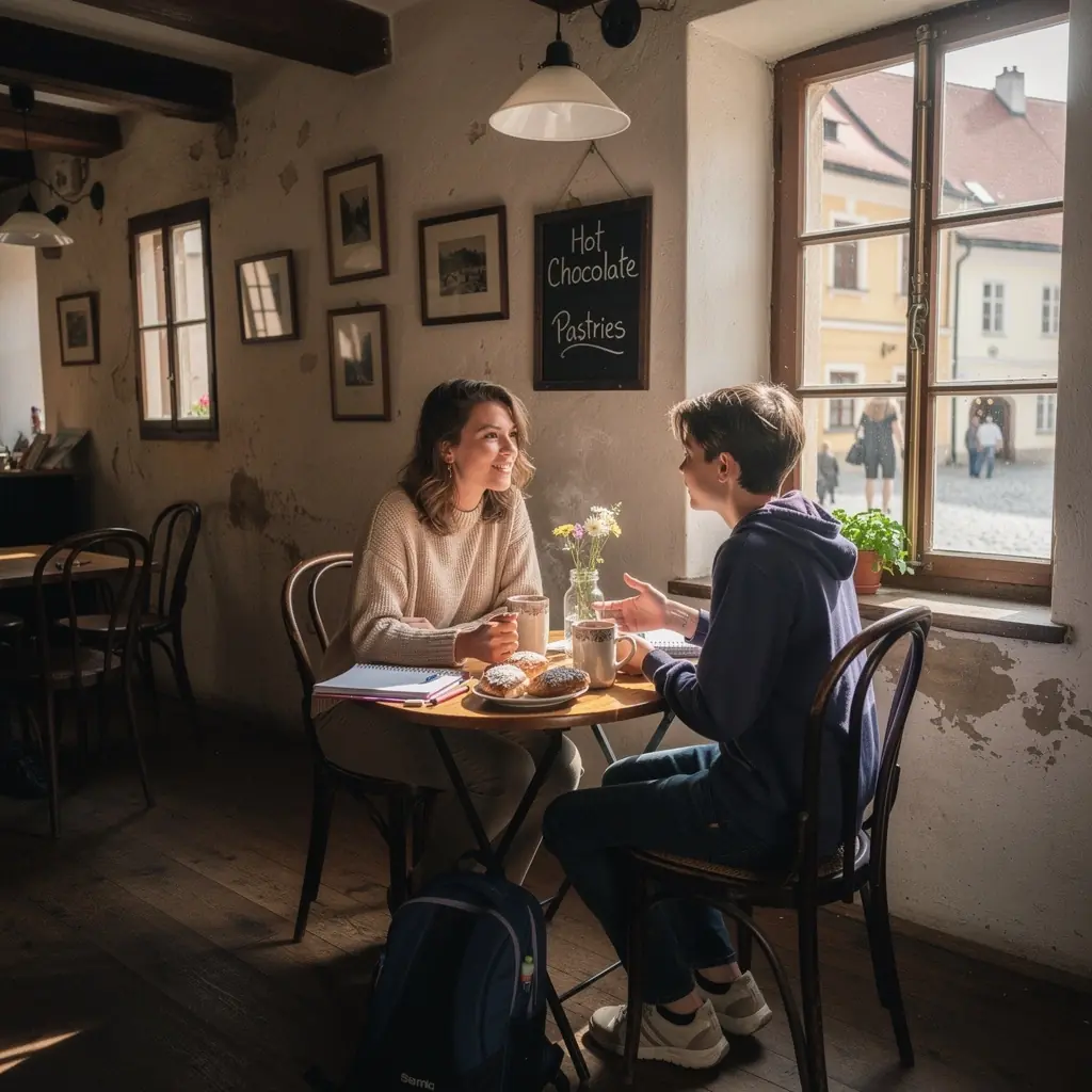 DД›ti se uДЌГ­ pД›stovat rostliny v malГ©m domГЎcГ­m sklenГ­ku.