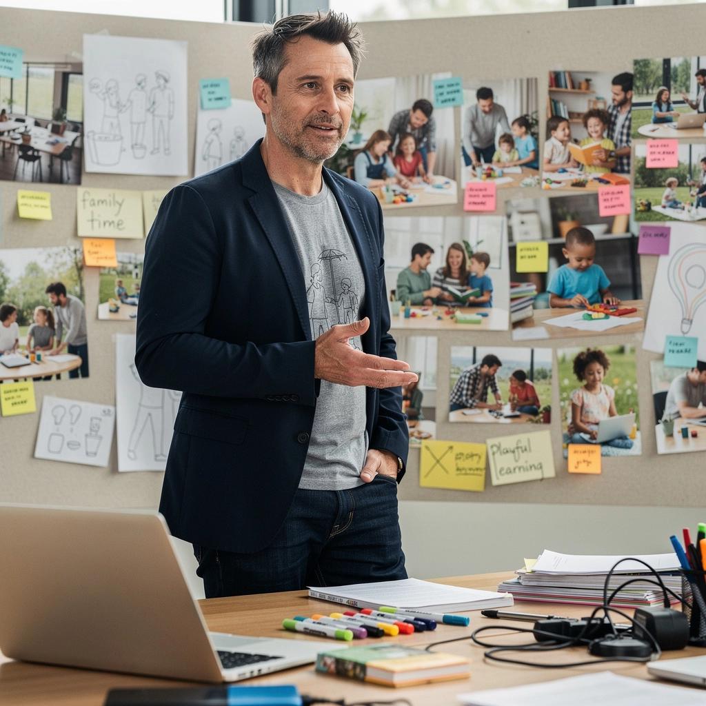 Rodina se prochГЎzГ­ parkem a sbГ­rГЎ listГ­ na podzim.